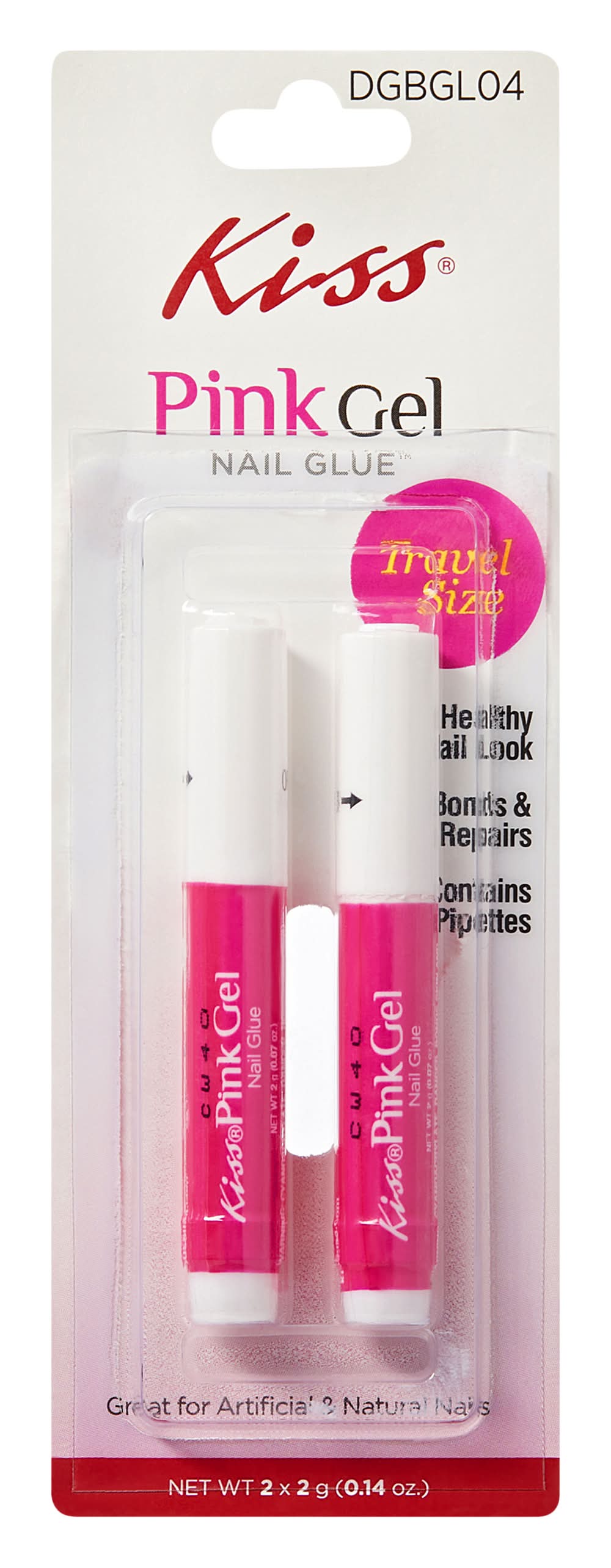 Kiss® Pink Gel Nail Glue 2-Pack 0.14oz