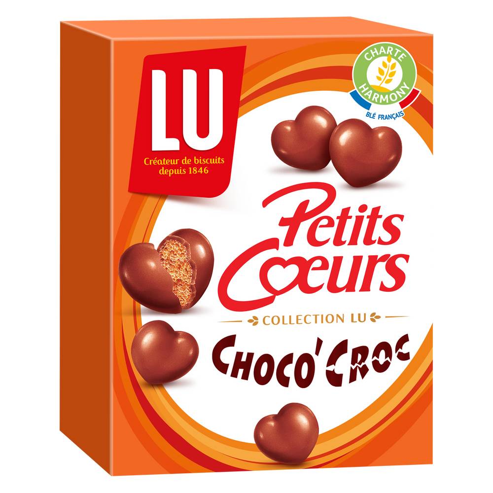 Petits Coeurs - Biscuits enrobés de chocolat au lait (90g)