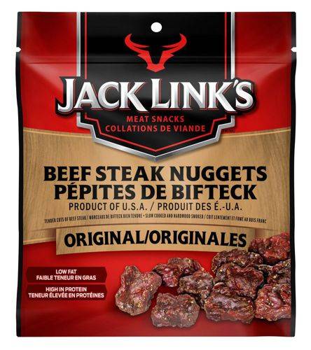 Jack link's pépites de bifteck, recette originale (81g) - original beef steak nuggets (81 g)
