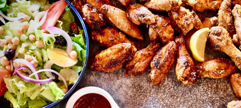 16 Wings, Garden Fresh Salad & 2 Dips