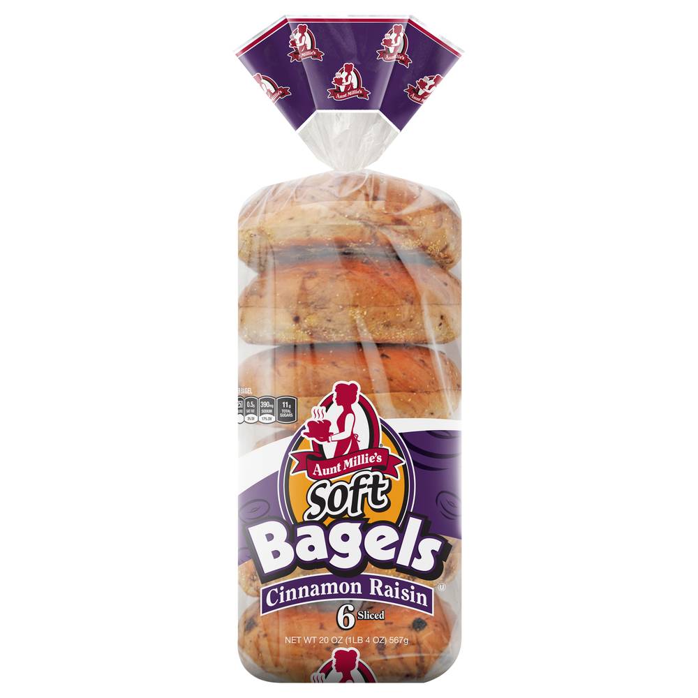 Aunt Millie's Cinnamon Raisin Bagels (20 oz, 6 ct)