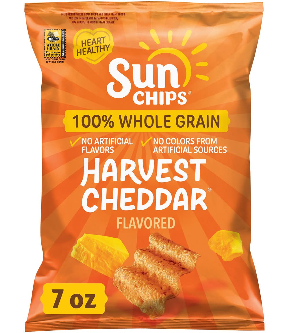 Sun Chips 100% Whole Grain Snacks, Harvest Cheddar (7 oz)