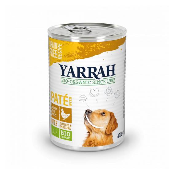 Boite chien poulet algues & spiru. 400g - YARRAH - BIO