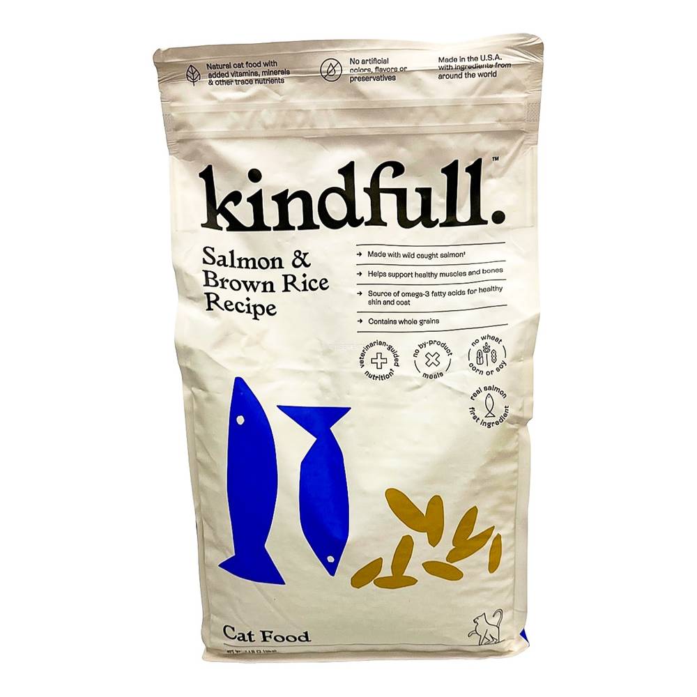 Kindfull Dry Cat Food, Salmon & Brown Rice (3 lbs)