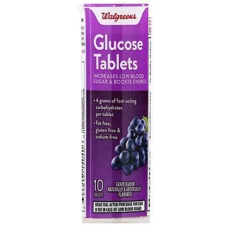 Walgreens Glucose Tablets Grape (10 ct)