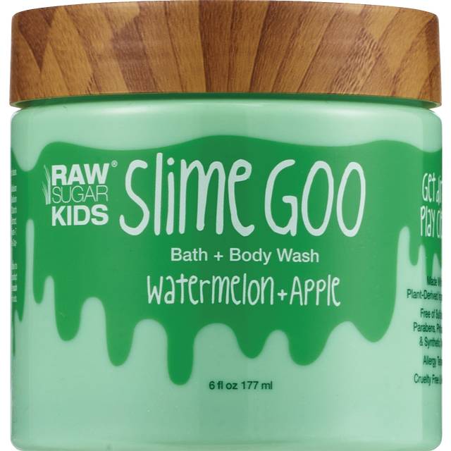 Raw Sugar Kids' Slime Goo Bath & Body Wash, Watermelon Apple, 6 OZ