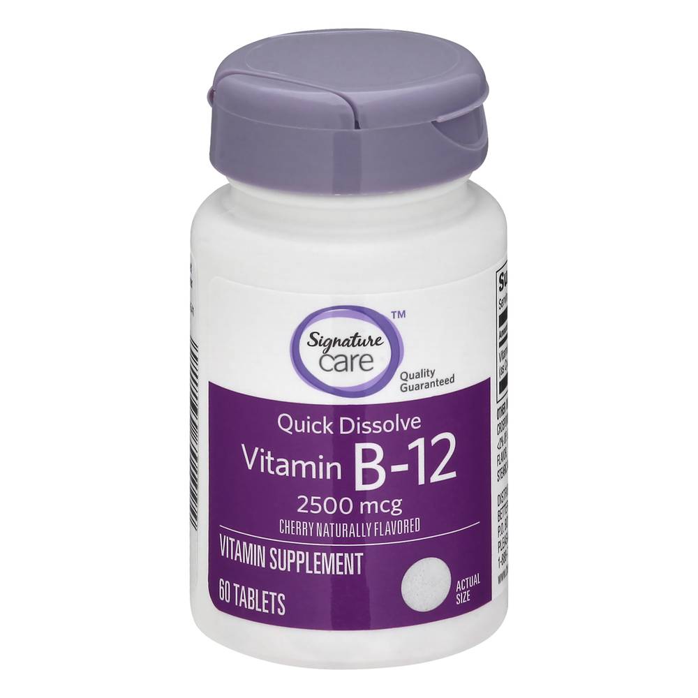 Signature Care Vitamin B12 2500 Mcg Tablets (2.2 oz, 60 ct)