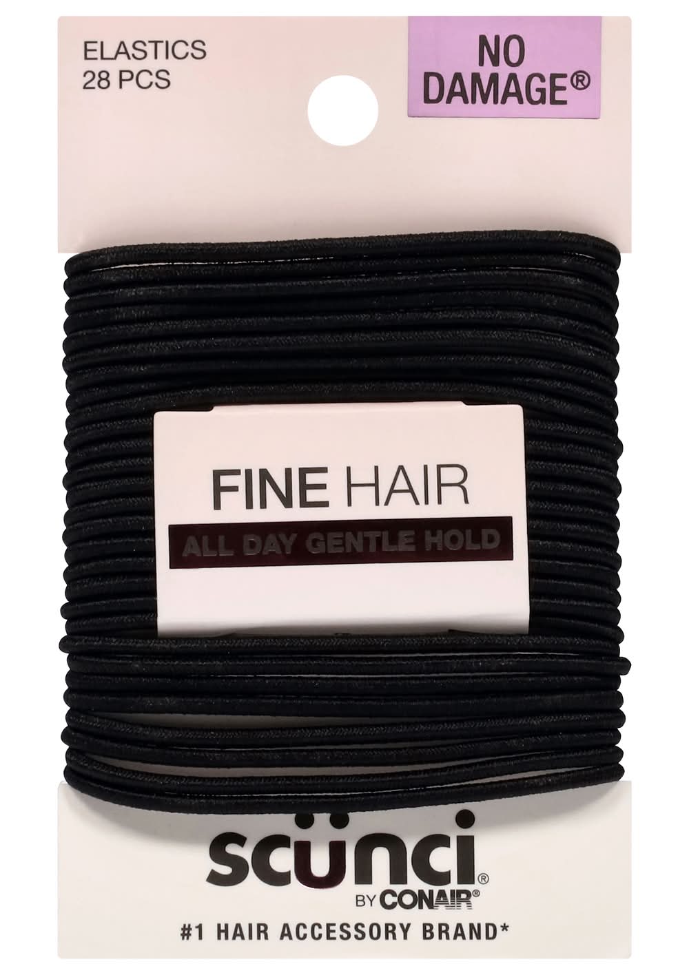 Scunci No Damage Black Hair Elastics (1.6 oz, 28 ct)