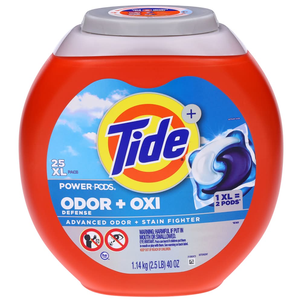 Tide Ultra Oxi Power Pods With Odor Eliminators (2.5 lbs, 25 ct)