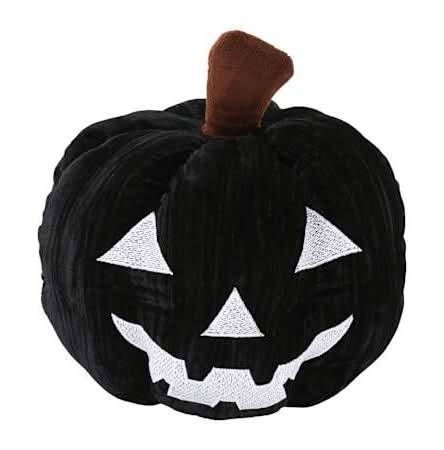 Halloween Pumpkin Pillow Black