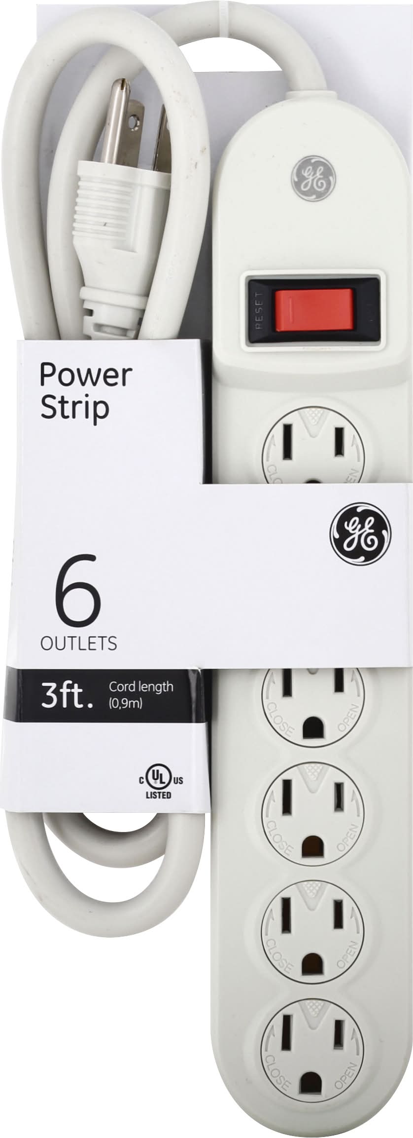 General Electric 6 Outlets White Power Strip (0.8 lbs)