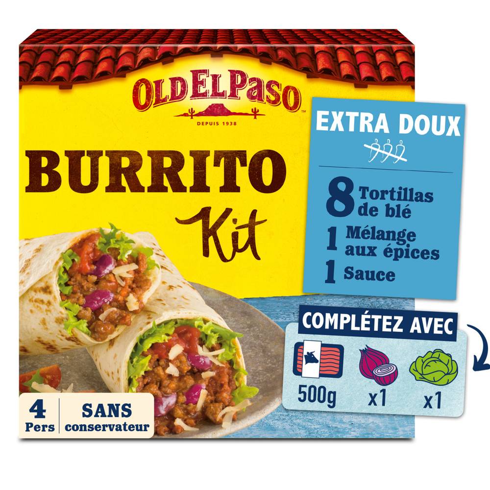 Old El Paso - Kit burritos extra doux (490g)