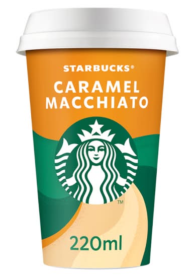 Starbucks Caramel Macchiato, Chilled Coffee (220ml)