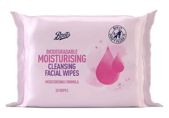 Boots Biodegradable Moisturising Cleansing Facial Wipes (25 pack)