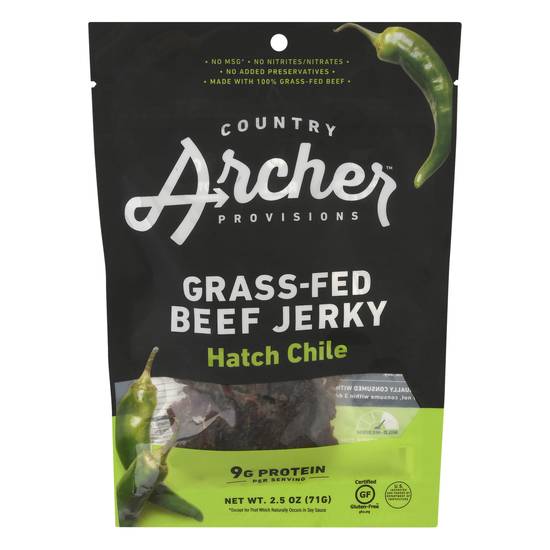 Country Archer Grass Fed Hatch Chile Beef Jerky (2.5 oz)