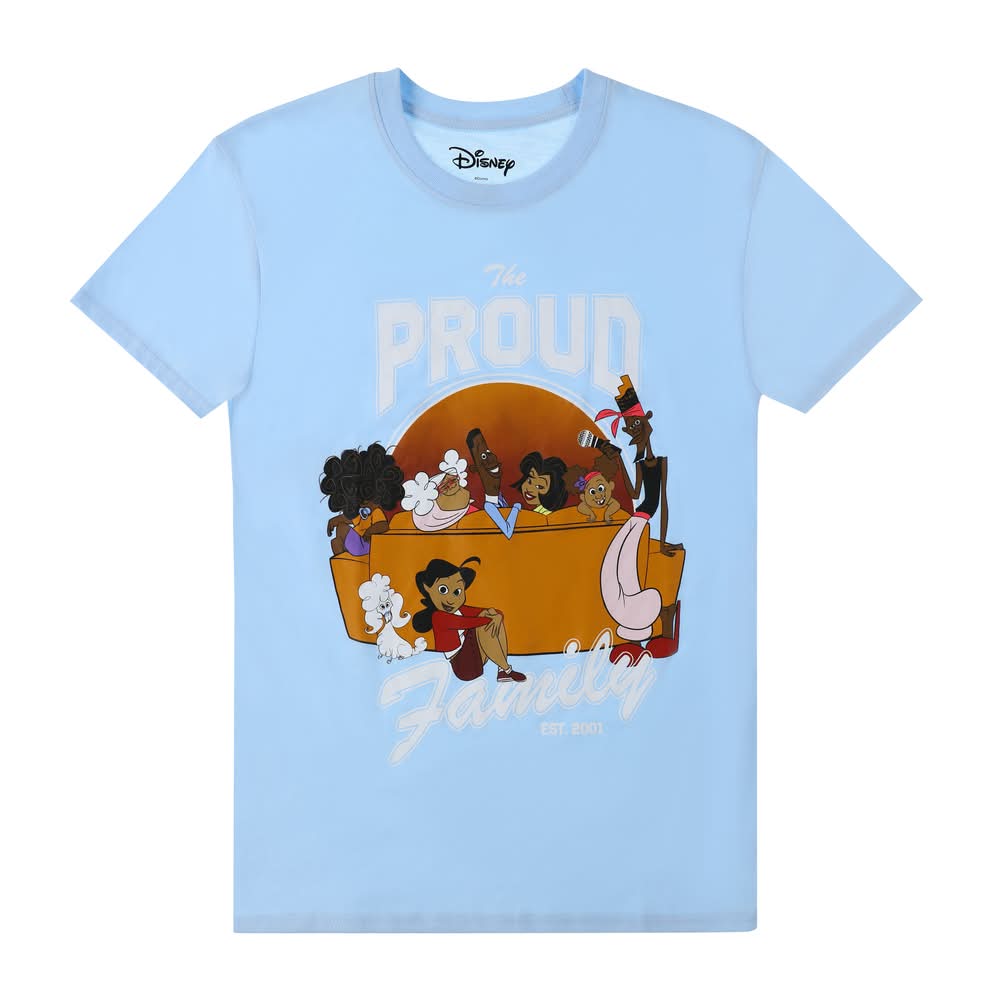 Disney The Proud Family Graphic Tee Large Pastel Blue