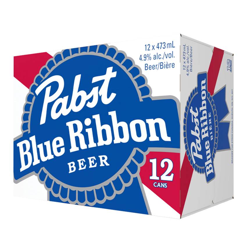 Pabst Blue Ribbon Beer (12 pack, 473 ml)
