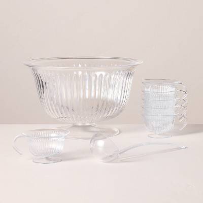 Hearth & Hand With Magnolia Punch Bowl With Cups and Ladle (8 ct)