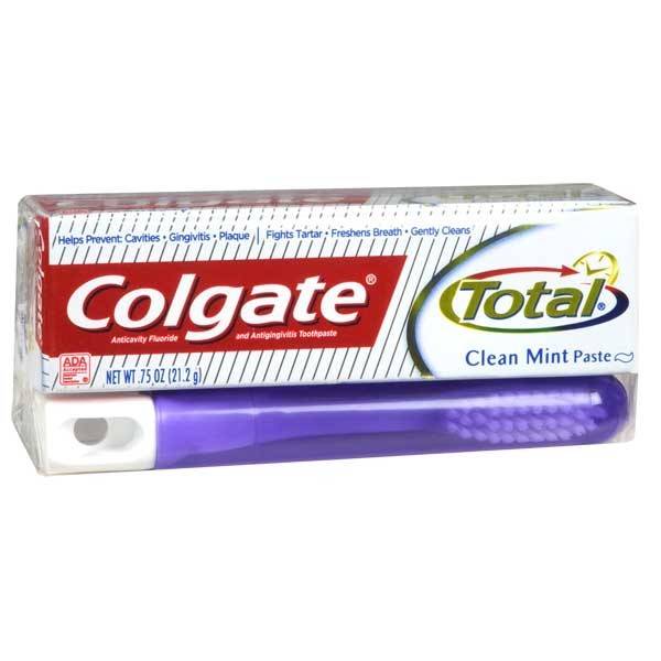 Rite Aid Toothbrush Travel Size Colgate Toothpaste (mint)
