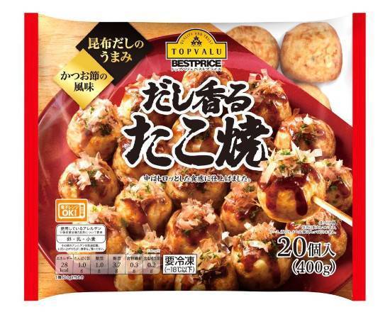 トップバリュ だし香るたこ焼 20個(400g)