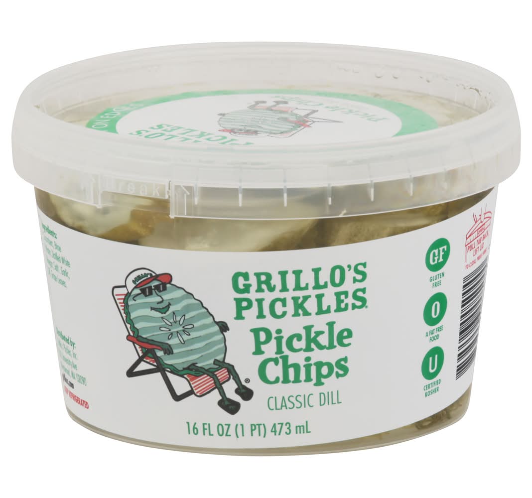 Grillo’s Pickles Classic Dill Pickle Chips (16 fl oz)