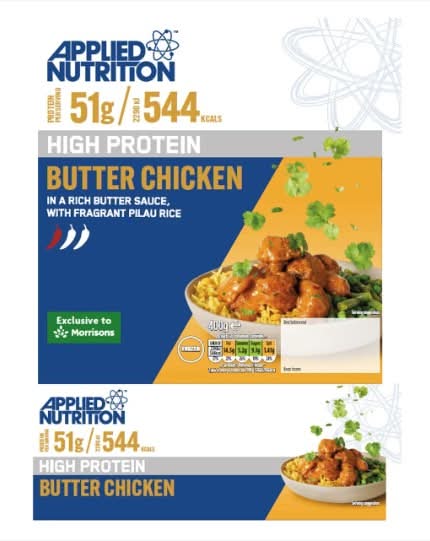 Applied Nutrition Frozen High Protein Butter Chicken 400g