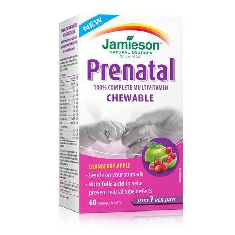 Jamieson Prenatal Chewable Multivitamin Tablets (60 units)