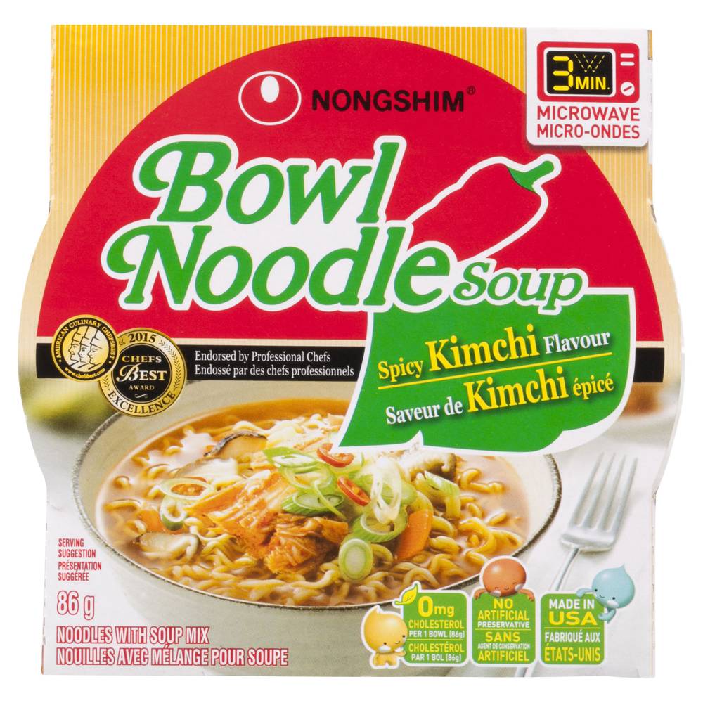 Nongshim bol de soupe aux nouilles - bowl noodle soup (kimchi épicé)