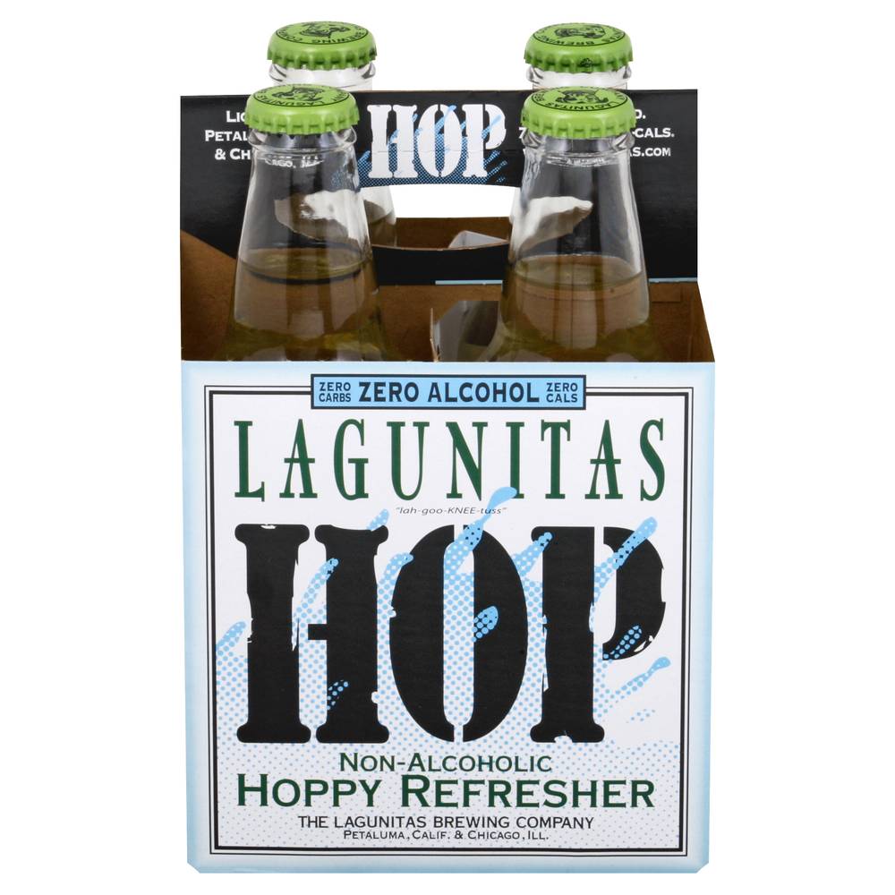 Lagunitas Non-Alcoholic Hop Domestic Hoppy Refresher Beer (4 x 12 fl oz)