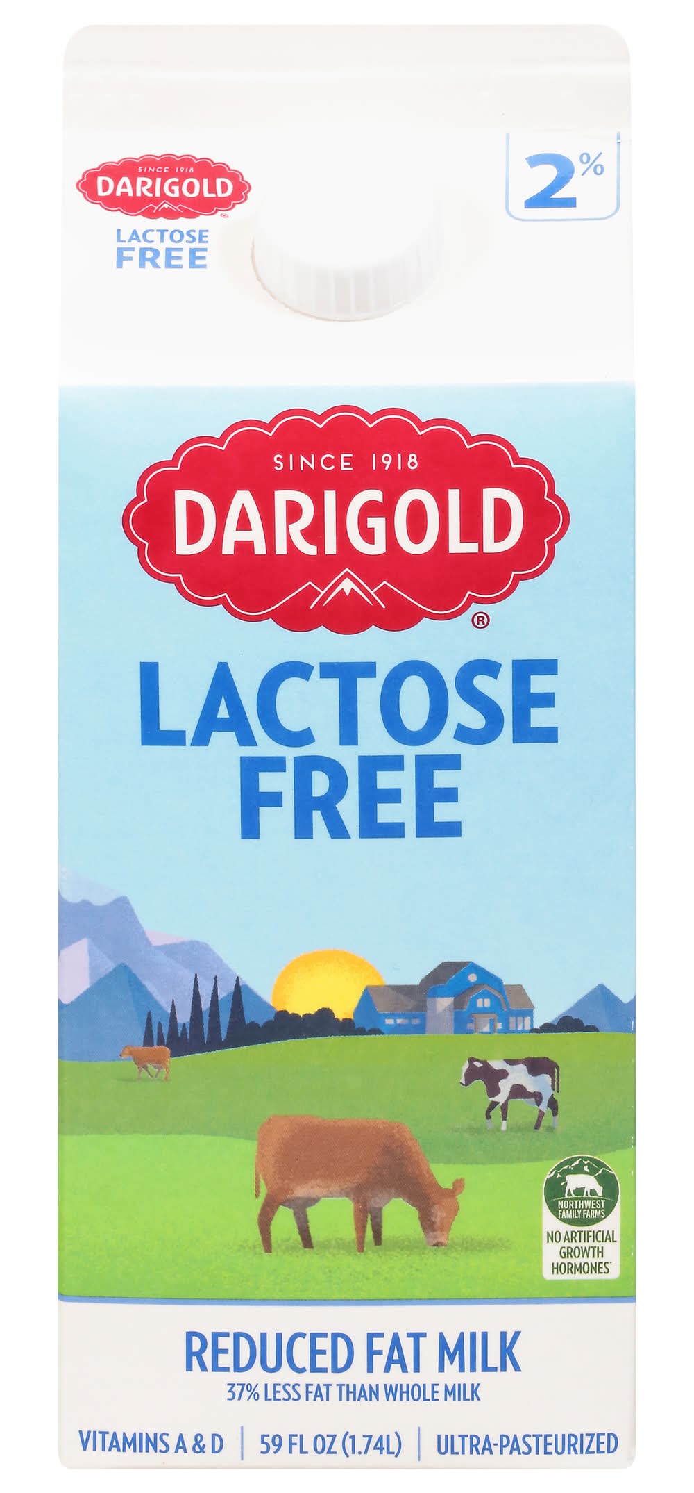 Darigold Reduced Fat Lactose Free 2% Milk (59 fl oz)