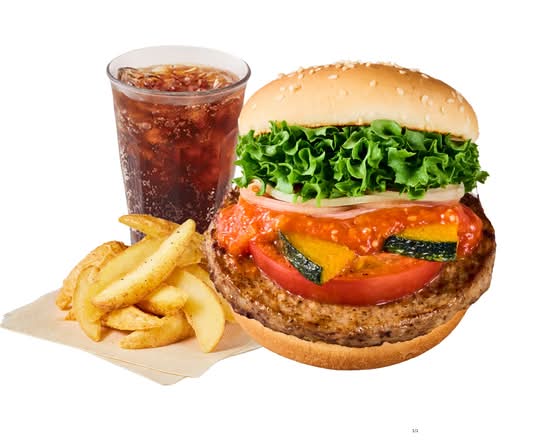 ［セット］国産夏野菜のチリトマトクラシックバーガー～Chili Tomato Classic Burger Combo～