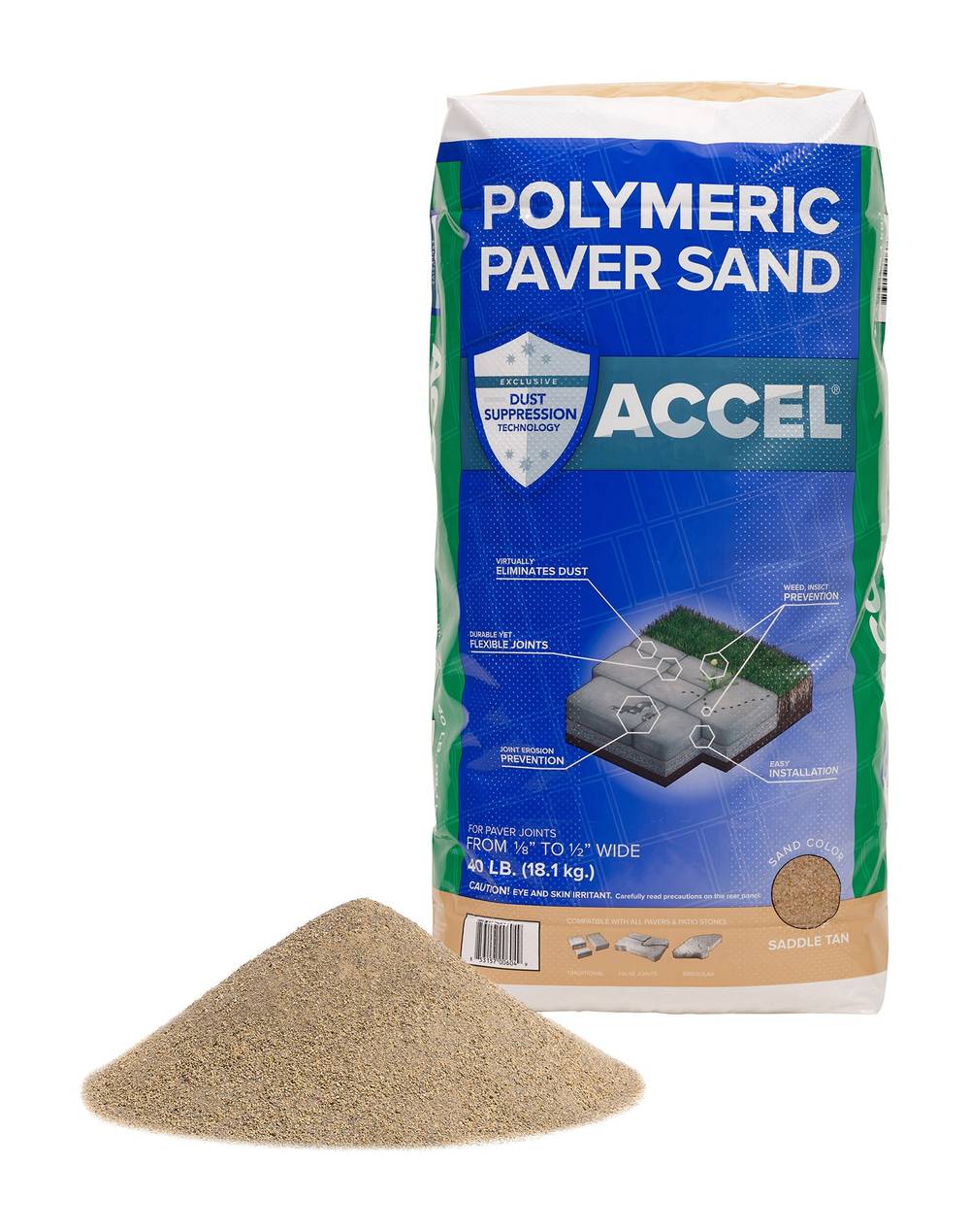 Accel Dust Preventing Polymeric Sand 40 Pound(s) Saddle Tan Paver Polymeric Sand | 1693232