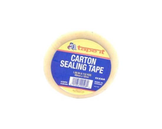 Tape It · 1.7 in x 110 yds Clear Carton Sealing Tape (1 roll)