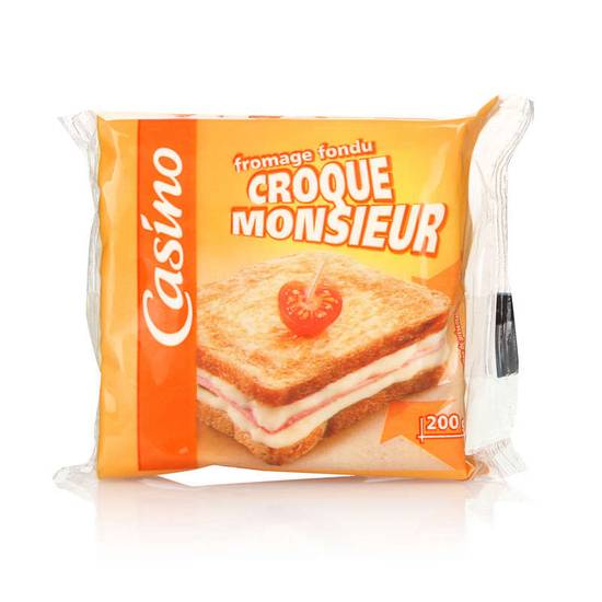 Fromage fondu pour croque-monsieur - 10 tranches 200g CASINO