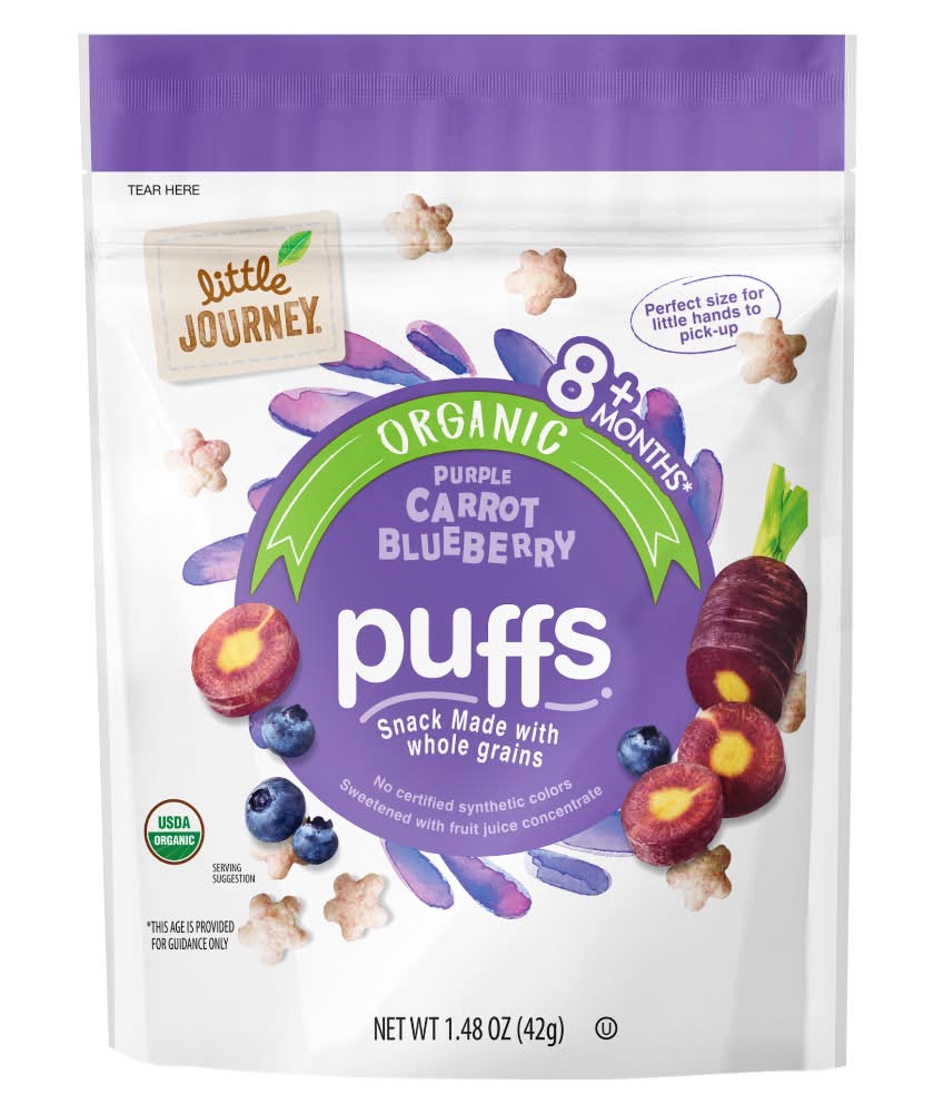 Little Journey Organic Puffs, Purple Carrot-Blueberry, 8+ Months (1.48 oz)