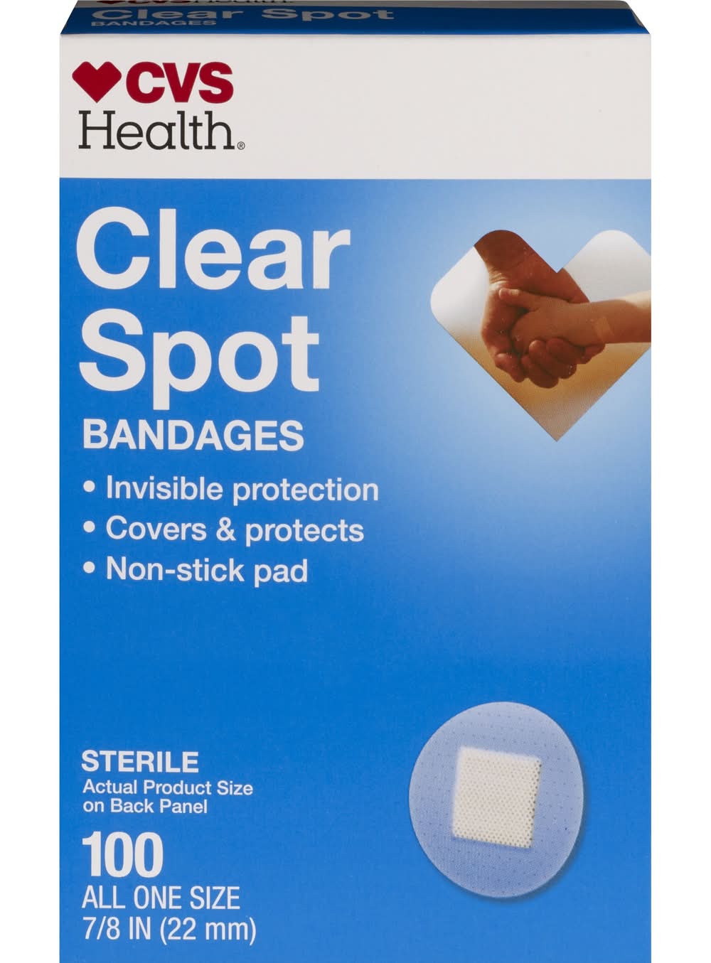 CVS Health Clear Spot Bandages, 7/8 Inches (100 ct)