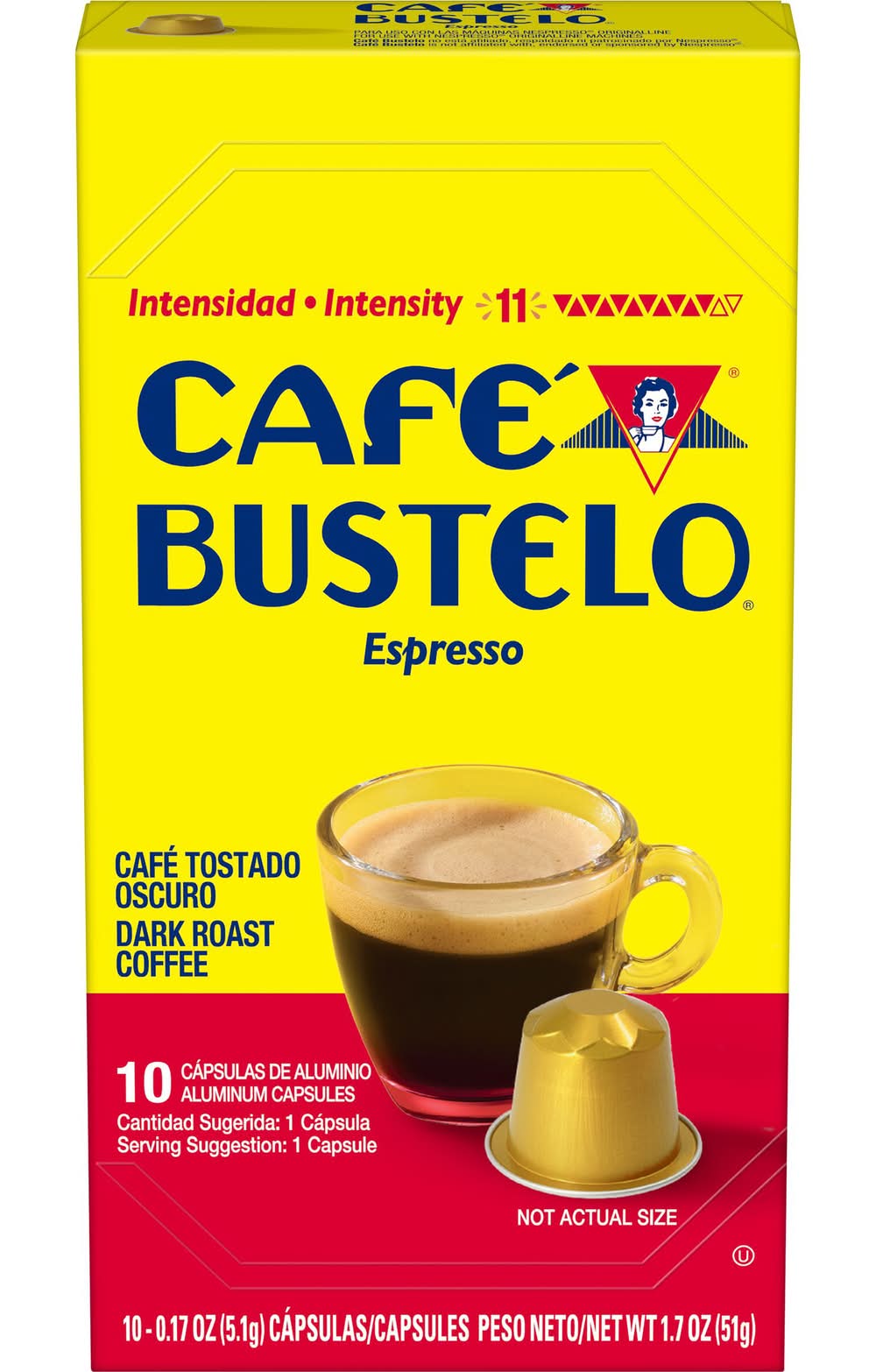 Café Bustelo Espresso Dark Roast Coffee Capsules (1.7 oz, 10 ct)