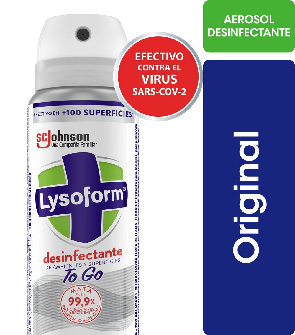 Lysoform desinfectante en spray de ambientes y superficies (40g)