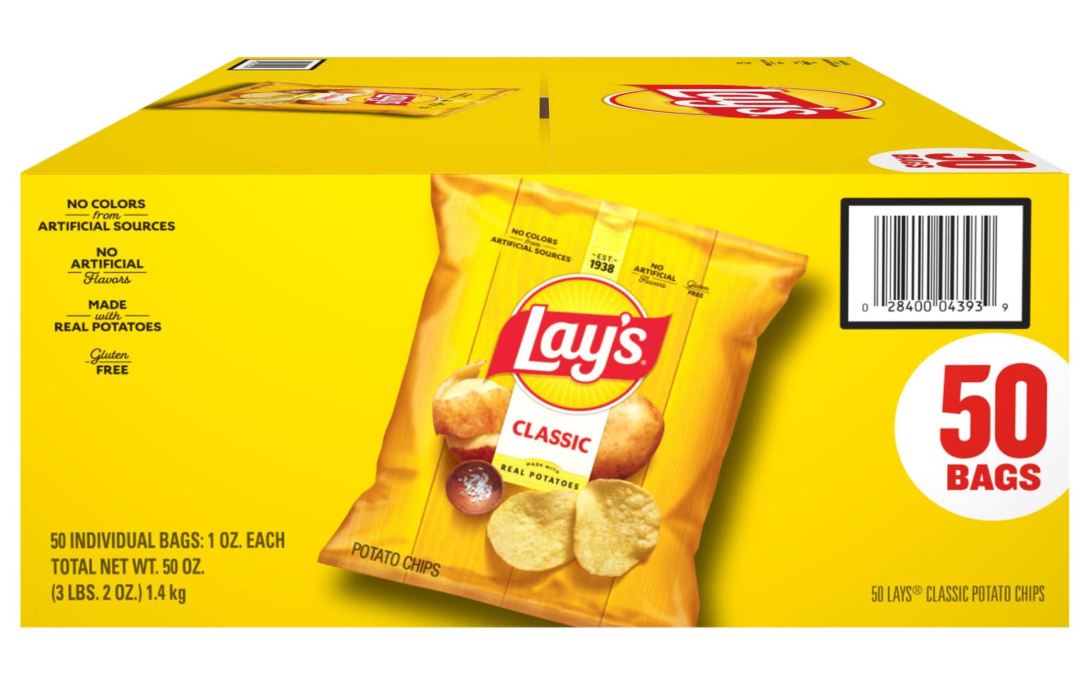 Lay's Classic Potato Chips (50 x 1 oz)