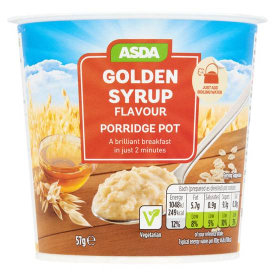 Asda Golden Syrup Flavour Porridge Pot 57g