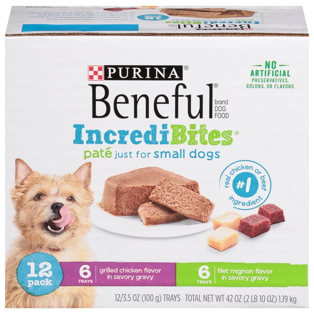 Purina Beneful Incredibites Small Dog Treats, Grilled Chicken -Fillet Mignon (3.5 oz, 12 ct)