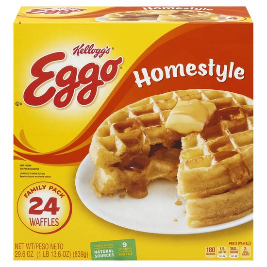 Eggo Kellogg's Homestyle Family pack Waffles (24 ct)