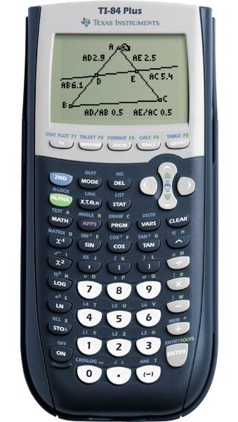 Texas Instruments® TI-84 Plus Graphing Calculator, Black/Silver/White