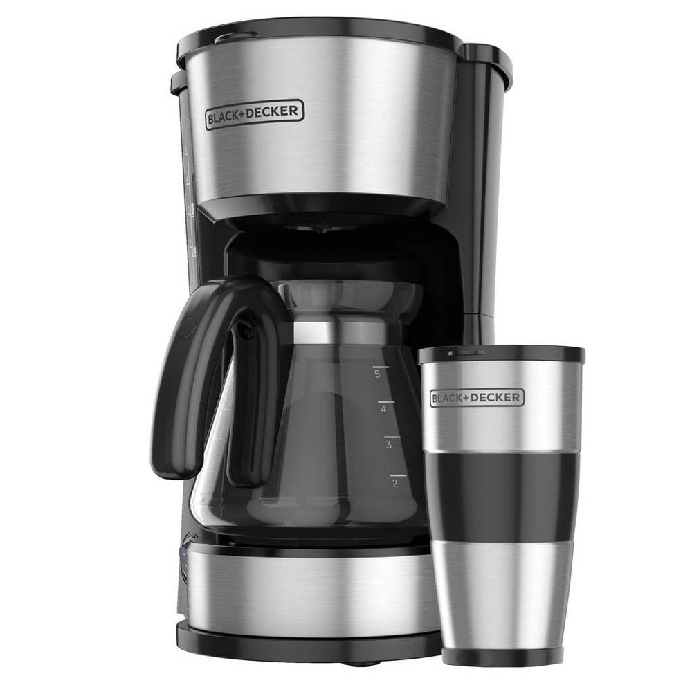 BLACK+DECKER · Cafetera 4 en 1 + vaso térmico (2 un)