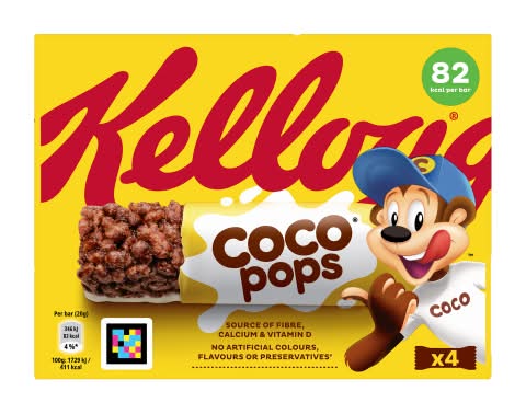 Kellogg's Coco Pops Cereal Bars (4 x 20g)