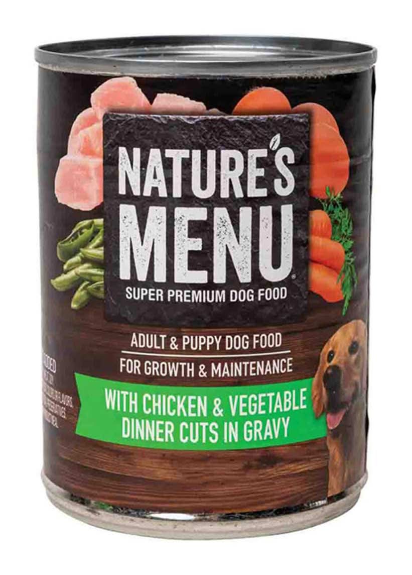 Nature'S Menu With Chicken & Vegetable Dinner Cuts In Gravy Canned Dog Food 13.