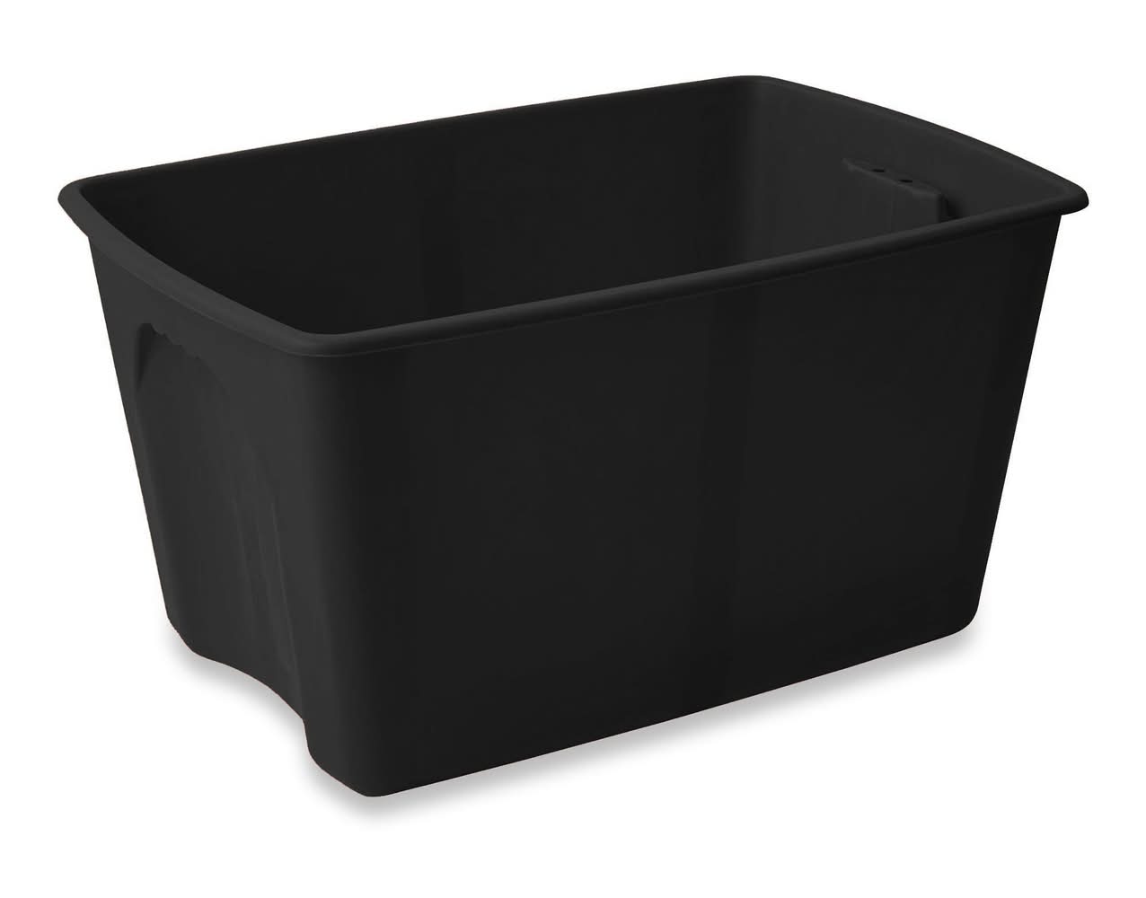 Storage Tote With Lid 65L (Black)