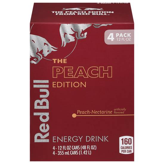 Red Bull Peach-Nectarine Energy Drink (4 ct, 48 fl oz)