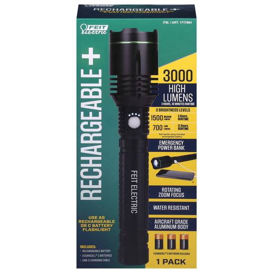 Feit 500 Lumen LED Tactical Flashlight, 500 Lumen LED Tactical Flashlight