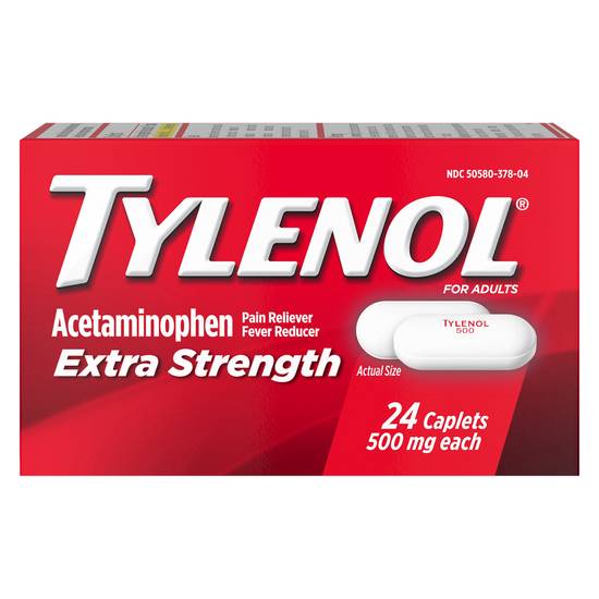 Tylenol Adults 500 mg Extra Strength Acetaminophen Caplets ( 24 ct )
